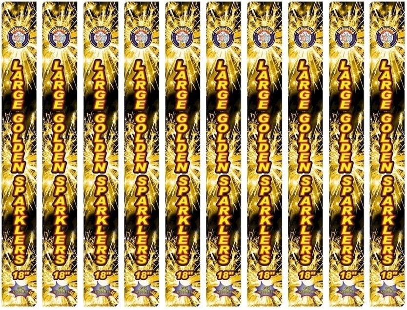 Aces 18" Golden Sparklers (10 Pack) By Brothers Pyrotechnics